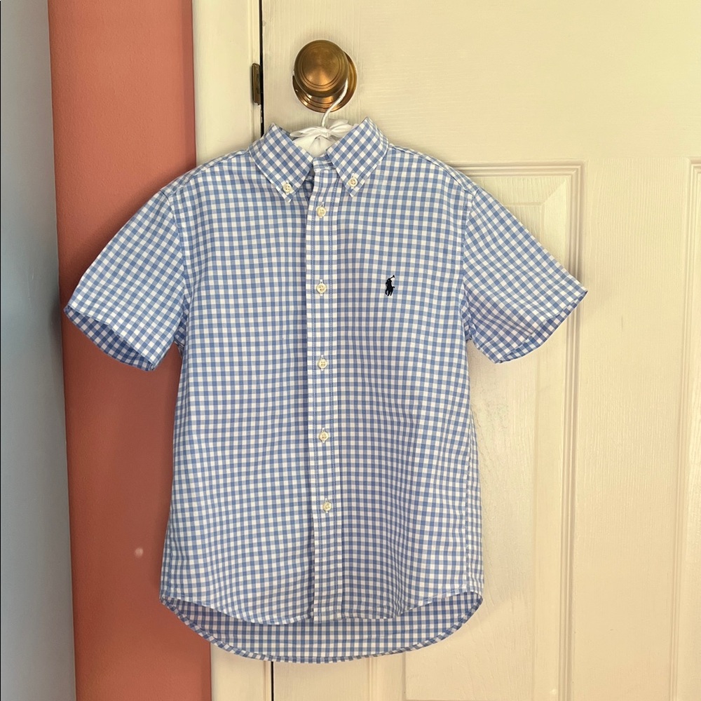 Polo by Ralph Lauren Kids Light Blue Gingham Shirt